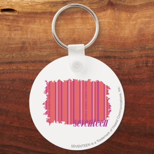 Dünne Streifen rosa 2 Schlüsselanhänger (Vorderseite)