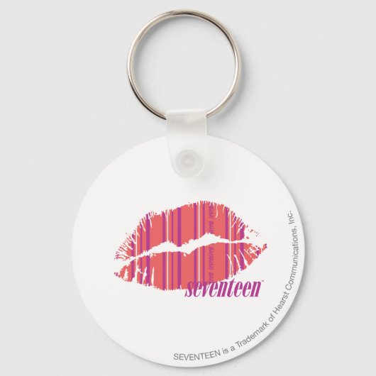 Dünne Streifen rosa Schlüsselanhänger (Vorderseite)