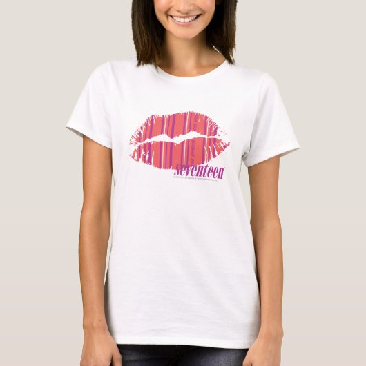 Dünne Streifen rosa T-Shirt (Vorderseite)