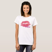 Dünne Streifen rosa T-Shirt (Vorne ganz)