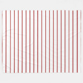 dünne Streifen, rot auf weiß Fleecedecke (Vorderseite (Horizontal))
