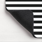 Dünne Streifen - Schwarzweiss Mousepad (Ecke)