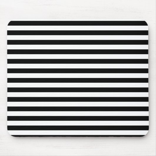 Dünne Streifen - Schwarzweiss Mousepad (Vorne)