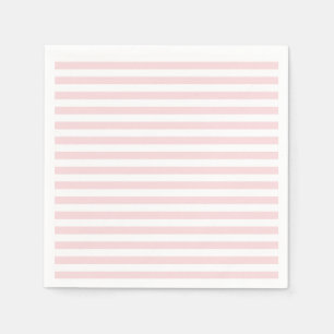 Dünne Streifen - weiß und blaß - Rosa Serviette