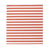 Dünne Streifen - weiß und dunkelpastellrot Notizblock (Vorderseite)