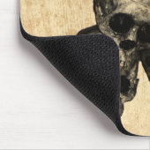 Dünne Überbleibsel-Krähen-Schädel-gotische Kunst Mousepad (Ecke)