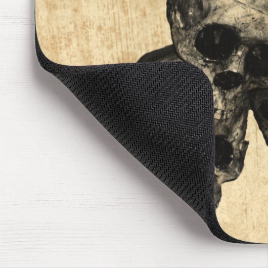 Dünne Überbleibsel-Krähen-Schädel-gotische Kunst Mousepad (Ecke)