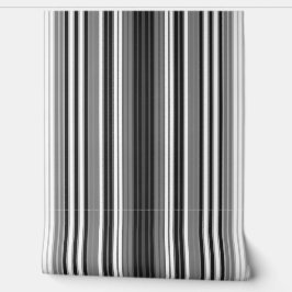 Dünne vertikale Streifen Moderne Schwarz-weiß & gr Tapete