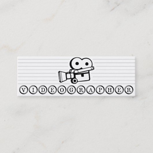 Dünne Videographer Visitenkarte (Vorderseite)