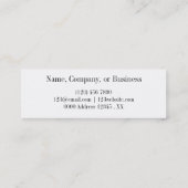 Dünne Videographer Visitenkarte (Rückseite)