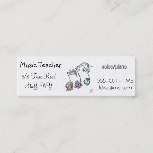 dünne Visitenkarte (Vorderseite)