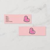 Dünne Visitenkarte des ROSA HERZENS (Vorne/Hinten)