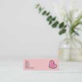 Dünne Visitenkarte des ROSA HERZENS (Stehend Vorderseite)