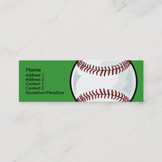 Dünne Visitenkarte-Schablone - Baseball Mini Visitenkarte