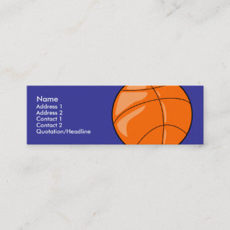 Dünne Visitenkarte-Schablone - Basketball Mini Visitenkarte