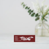 Dünne Visitenkarte-Schablone - Drache Mini Visitenkarte (Stehend Vorderseite)