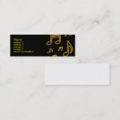 Dünne Visitenkarte-Schablone - Goldanmerkungen Mini Visitenkarte (Vorne/Hinten)