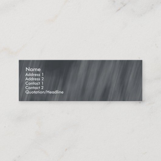 dünne Visitenkarten des Schwarz-weißen Mini Visitenkarte (Vorderseite)