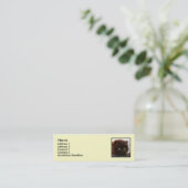 Dünne Visitenkarten des schwarzen persischen Mini Visitenkarte (Stehend Vorderseite)