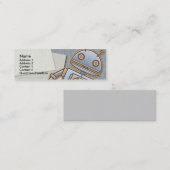 Dünne Visitenkarten KinderRetro Rockets Mini Visitenkarte (Vorne/Hinten)