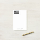 Dünne weiße Linie amerikanische Flagge EMS Post-it Klebezettel (Auf Schreibtisch)