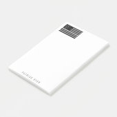 Dünne weiße Linie amerikanische Flagge EMS Post-it Klebezettel (angewinkelt)