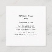 Dünne weiße Linie amerikanische Flagge EMS Quadratische Visitenkarte (Rückseite)