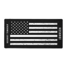 Dünne weiße Linie störte amerikanische Flagge EMT