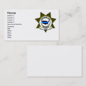 dünner blauer Linecard Visitenkarte (Vorne/Hinten)