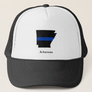 Dünner Blue Line Fernlastfahrer-Hut Arkansas Truckerkappe