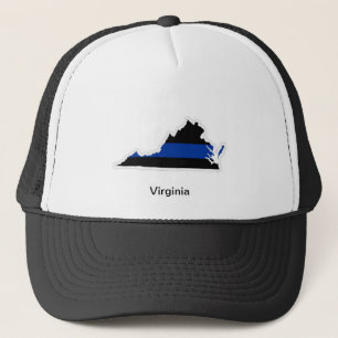 Dünner Blue Line Fernlastfahrer-Hut Virginias Truckerkappe