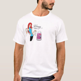 Dünner Faser-Kasten-Druck mit Dame White T-Shirt