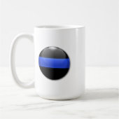 Dünner glühender Knopf Blue Lines Kaffeetasse (Links)