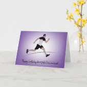 Dünner Jungen-Läufer-Geburtstag Karte (Gelbe Blume)