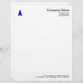 dünner Pfeil - Blau Briefkopf (Vorne/Hinten)