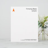 dünner Pfeil - Orange Briefbogen (Stehend Vorderseite)