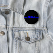 Dünner Polizeibeamte Blue Lines TEXAS Button (Beispiel)