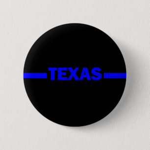 Dünner Polizeibeamte Blue Lines TEXAS Button