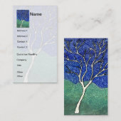 Dünner weißer Baum mit Wirblem Himmel Visitenkarte (Vorne/Hinten)