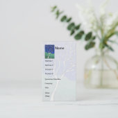 Dünner weißer Baum mit Wirblem Himmel Visitenkarte (Stehend Vorderseite)