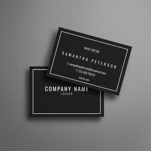 dünner weißer Rand Visitenkarte