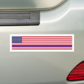 "DÜNNES BLUE LINE auf FLAGGE " Autoaufkleber (Auf Auto)