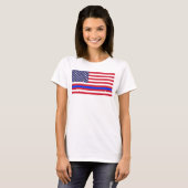 "DÜNNES BLUE LINE auf FLAGGE " T-Shirt (Vorne ganz)