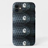 Dünnes Blue Line - Case-Mate iPhone Hülle (Rückseite)