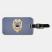 Dünnes Blue Line Gepäckanhänger (Vorderseite horizontal)