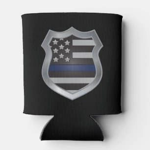 Dünnes Blue Line-Getränk Koozie Dosenkühler