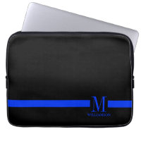 Dünnes Blue Line-Gewohnheits-Monogramm