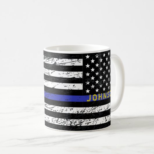 Dünnes Blue Line Kaffeetasse (VorderseiteRechts)