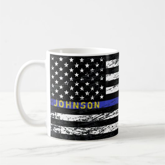 Dünnes Blue Line Kaffeetasse (Links)