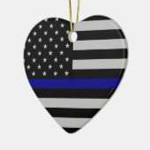 Dünnes Blue Line kennzeichnen Keramikornament (Links)